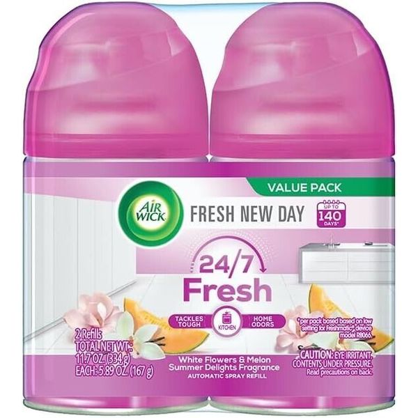 Air Wick Automatic Air Freshener Spray Refill, 2ct, Odor ⭐️⭐️⭐️⭐️⭐️