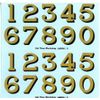 3.1/2" LMS Numbers Gold/Black