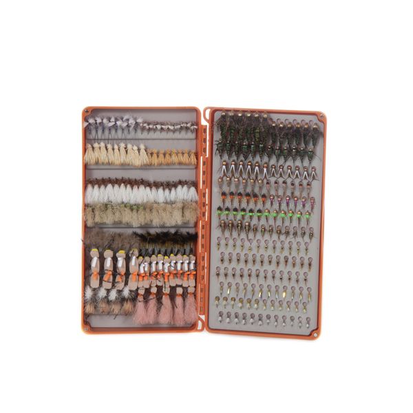 Fishpond Adhesive Double Hole Fly Box - Burnt Orange | Double Sided Adhesive Fly Box