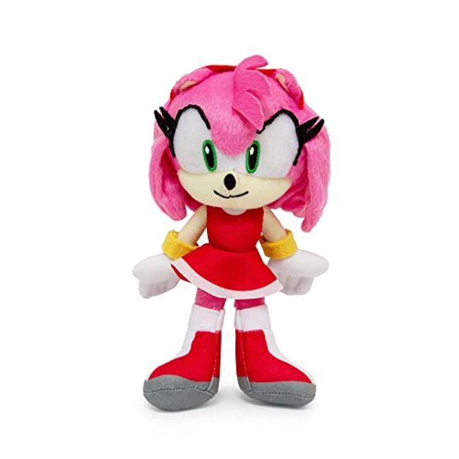 Accessory Innovations Sonic The Hedgehog 8-Inch Amy Rose Character Plush Toy | Kawaii Cute Soft Stuffed Animals