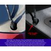 VMS Racing 50 Cal Caliber White Bullet Antenna with Black Rings Heavy Gauge CNC Machined Billet Aluminum Short Compatible with Chevy Silverado 1500 2500 3500 07-20
