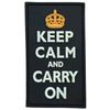 KEEP CALM AND CARRY ON CROWN SWAT B&W 3D GLOW PVC TACTICAL HOOK MORALE PATCH