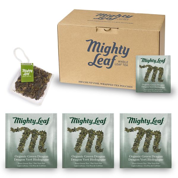 Mighty Leaf Organic Green Dragon Tea, 100 Tea Pouches