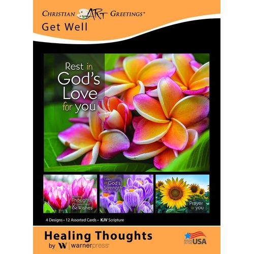 Warner Press Card-Boxed-Healing Thoughts Assorted Get Well (KJV) (Box Of 12)