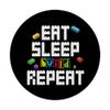 Eat Sleep Build Repeat Building Blocks Bricks Master Builder PopSockets Standard PopGrip