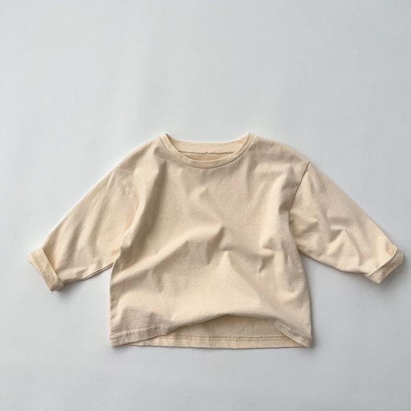 Baby Basic Style Various Color Soft Cotton Shirt - 80 (9-12M) / Beige