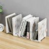 Expandable Versatile Whitewashed Wood Finish Desktop Bookshelf Organizer Rack