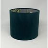 Dark Green Velvet Botanical Charcoal Grey Monkey Drum Lampshade