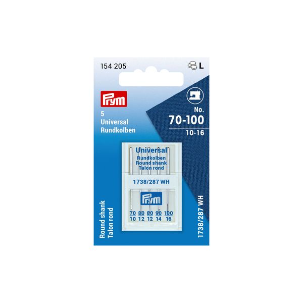 Prym Sewing Machine Needles, Silver, No. 80-100