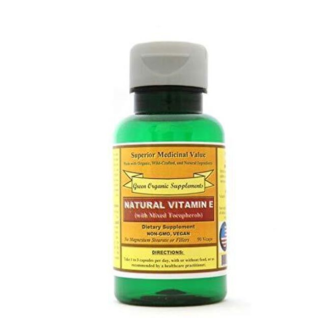 Green Organic Supplements Vitamin E, Natural