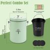 Countertop Compost Bin Kitchen,Odor Resistant Indoor Compost Bin with Lid Green