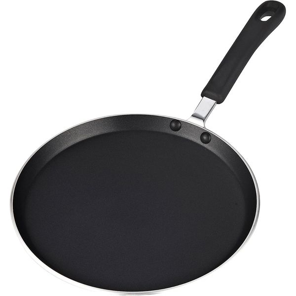 Cook N Home 10.25-Inch Nonstick Heavy Gauge Crepe Pancake Pan Griddle, 26cm, Black