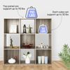 9 Cube Storage Organizer Wooden Bookshelf Display W/ 5 Removable Back Panel Oak
