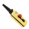 Normally Open Push Button Switch Crane Chain Hoist Lifting Pendant Controller Station UP Down with Emergency Stop 5A 500V IP54, Control Switch