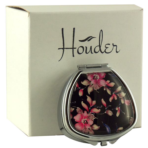 Houder Designer Pill Box - Decorative Pill Case with Gift Box - Carry Your Meds in Style (Orchids)