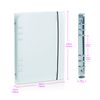 A5 6 Ring Binder Cover with Snap Button Closure Loose Leaf Folders Notebook Shell Protector for 6 Hole Planner Pages Refill Insert (Translucent Plastic)