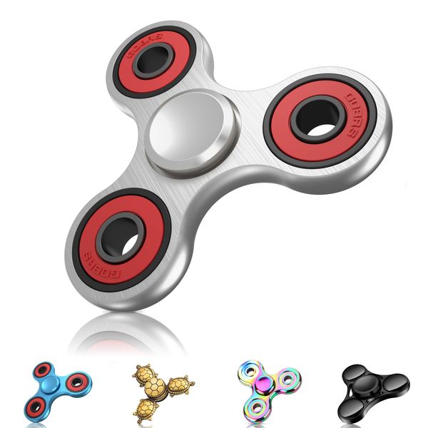 VOFOLEN Fidget Spinner Fidget Toy Fidget Toy Spinning Fidget Toy for Adults Kids Toy Adult Kids Toy Gift Silver