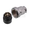 10101510163 Circular Cable Connector 8 Pin Female Silver Locking Ring