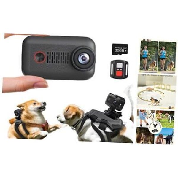 2K Pet Collar Camera with 32GB SD Card,Cat Collar Camera with Phone app,20MP