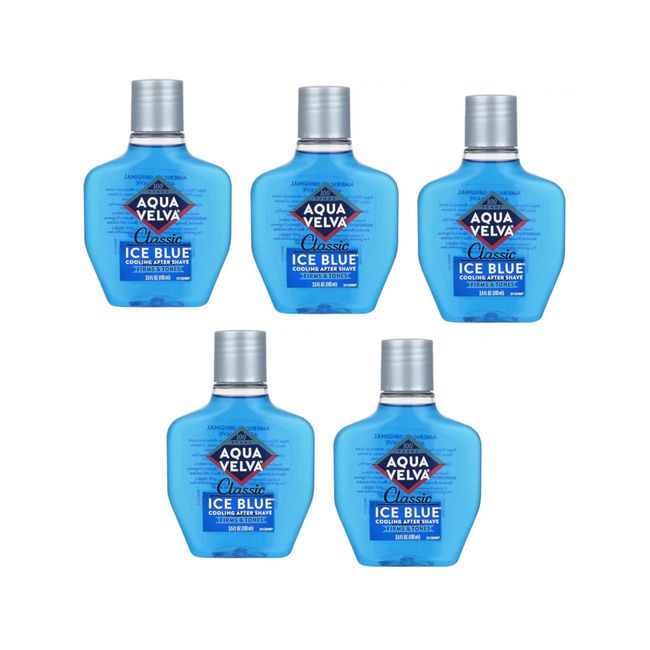 Aqua Velva Classic Ice Blue Cooling After Shave 3.50 oz (Pack of 5)