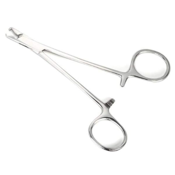 BodyJewelryOnline Micro Dermal Anchor Piercing Hemostat Forceps Tool, Thermostat Forceps [Inserting/Removing Dermal Piercings], Surgical Steel, 4mm/6mm Gem/Plain Disc, Serrated Jaws, 1 Piece