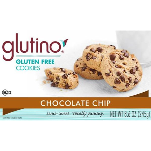 Glutino Cookies Gluten Free Chocolate Chip -- 8.6 oz (Pack of 4)