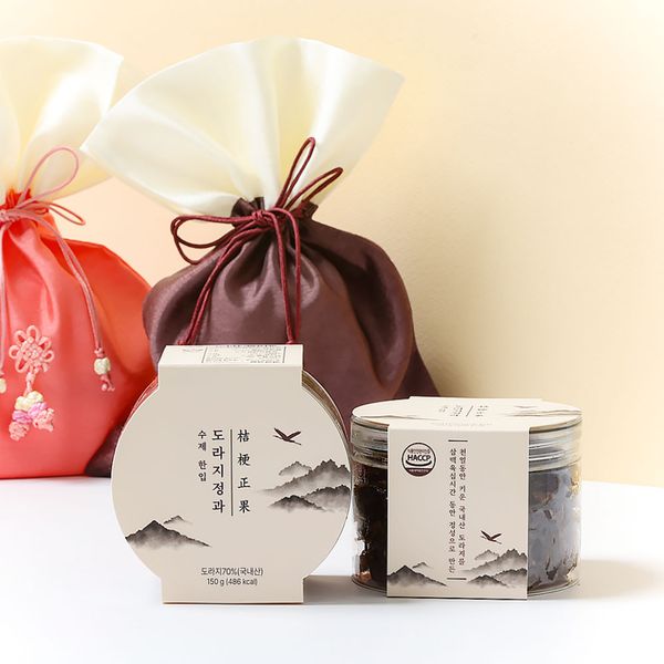 Rich people&#39;s domestically produced Muju one-bite Dorajijeonggwa 150 bean paste return gift Hangwa