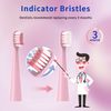 10PCS Toothbrush Replacement Head Compatible with Vekkia Kids Electric Toothbrush + [30PCS Floss Toothpick + 1 Free Universal Holder] Soft and Comfortable for Children's Teeth and Gums （Pink）