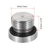 sourcing map Stainless Steel Inner Hex Head M18x1.5 Pipe Fitting Plug with Seal Ring for Terminate Pipe Ends 2Pcs