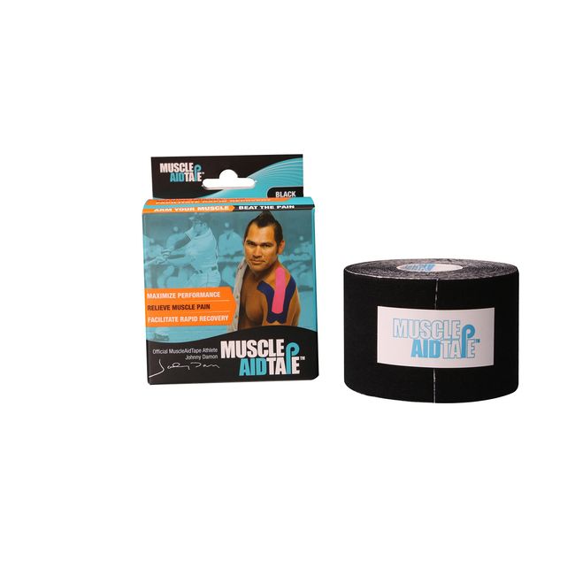 Muscle Aid Tape Muscle Kinesiology Tape - Black, 5 cm x 5 m