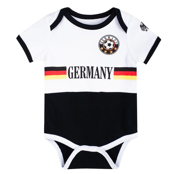 Cnins Infant Soccer Jersey Germany Baby Onesie Bodysuit for Newborn Boys German Soccer Outfit for Babies (CN-NGE,0-3M)