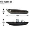 GSRECY Dynamic Amber LED Front Fender Side Marker Light Sequential Blinker Turn Signal Lamp For E90 E91 E92 E93 E46 E60 E53 X3 E83 X 1 E84 E81 E82 E87 E88,Smoke Lens