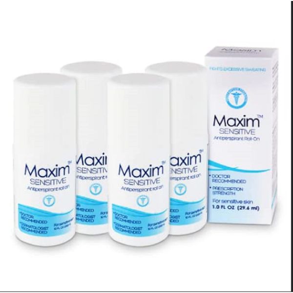 Maxim Antiperspirant Deodorant – Pack of 4 – Sensitive Clinical Strength Roll On by Maxim Lighting
