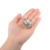 sourcing map Latching Metal Push Button Switch 22mm Mounting Dia DPDT 2NO 2NC 24V Blue LED Light