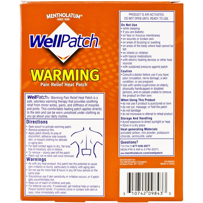 Wellpatch Migraine Cooling Patch 4Ct by Mentholatum