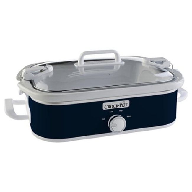 Crock-Pot SCCPCCM350-BL Manual Slow Cooker, Navy Blue, 3.5 quart