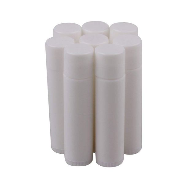 50PCS 5ML White Empty Lip Balm Tubes Containers by Upstore