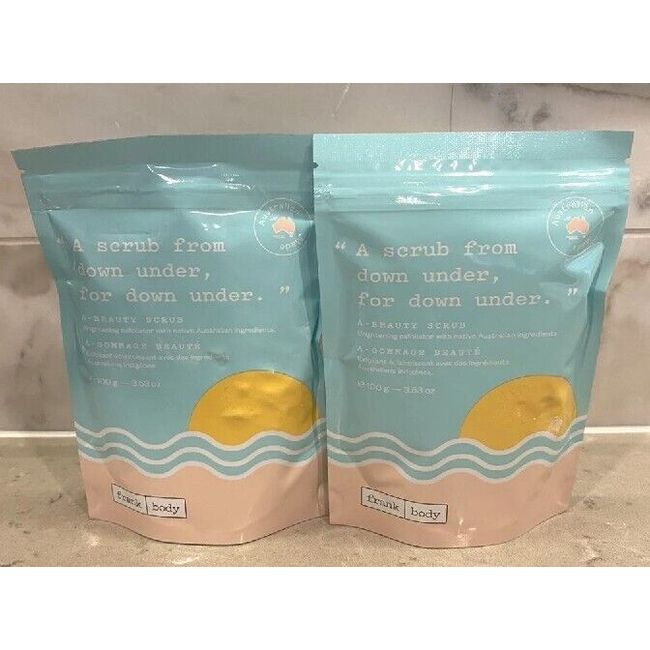 Lot of 2 Frank Body Skin Brightener Exfoliating Scrub, Native Australian Blend🚿