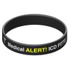 ICD Fitted Silicone Wristband (Red, Medium 7.1 inch (180mm))