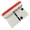 Marion Domino Double 6 Red & White Two Tone Jumbo Tournament Professional Size with Spinners in Elegant Black Velvet Case.