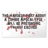 CafePress Zombie Apocalypse Yes Please Rectangle Bumper Sticker Car Decal