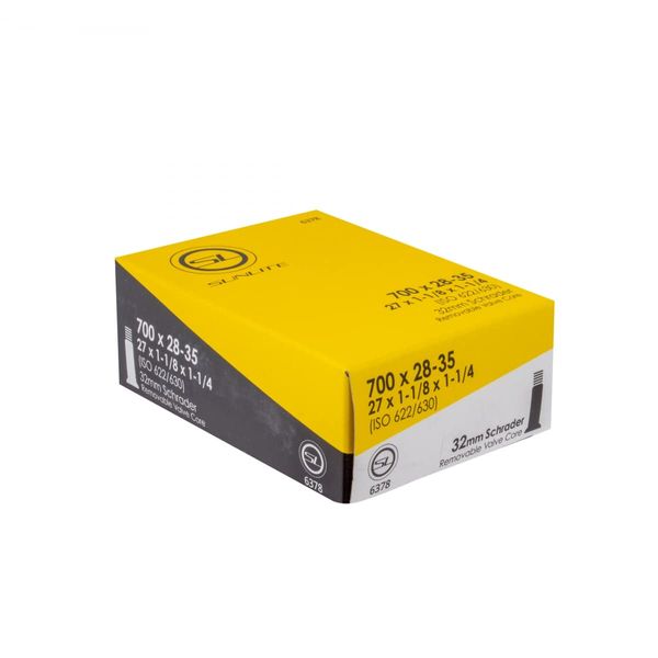 Sunlite Schrader Valve Bicycle Tubes, 700 x 28-35 / 32mm Valve