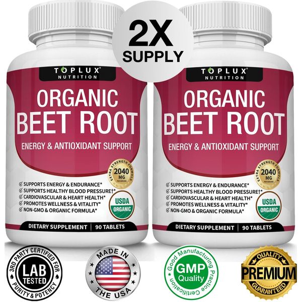 Beet Root Capsules 2040 Mg Organic Beetroot Powder Extract + Black Pepper