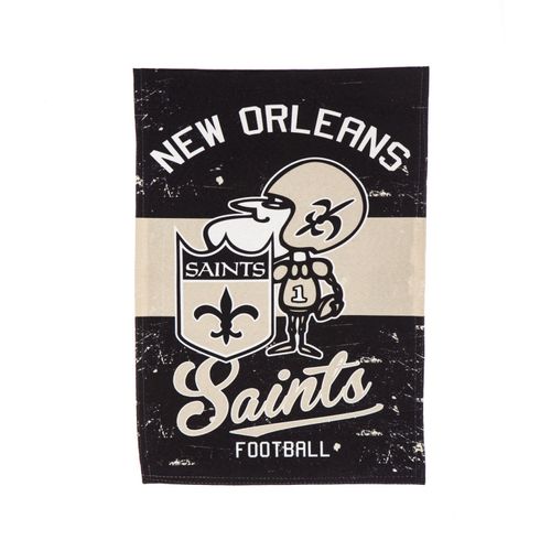 Team Sports America New Orleans Saints NFL Vintage Linen House Flag - 28”W x 44”H Indoor Outdoor Double Sided Decor Flag for Football Fans