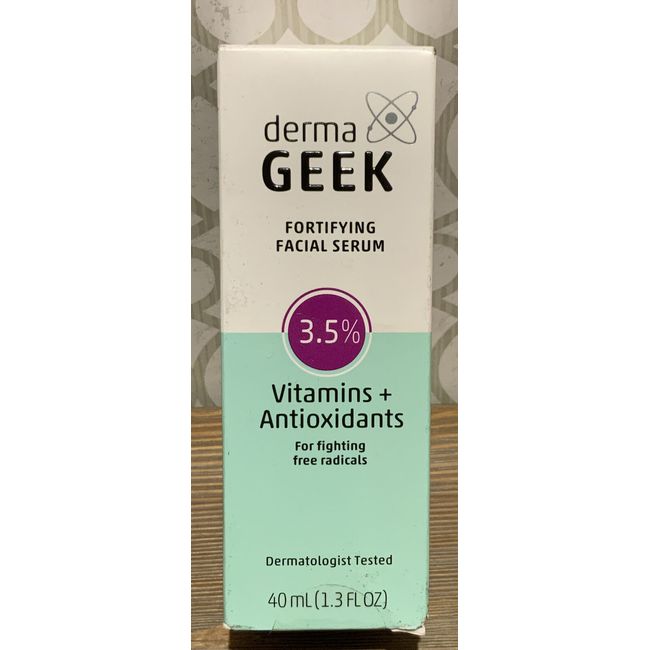 🍒 Derma Geek Fortifying Facial Serum  3.5% Vitamins + Antioxidants - 1.3 Oz.