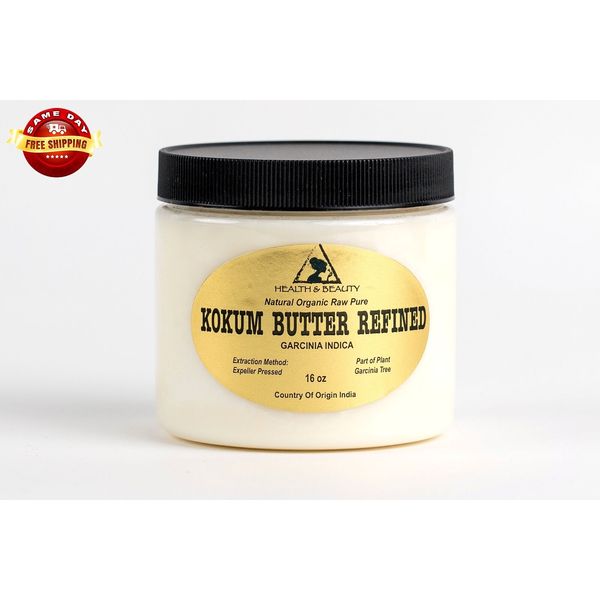 KOKUM BUTTER REFINED ORGANIC NATURAL RAW PRIME FRESH 100% PURE 48 OZ, 3 LB