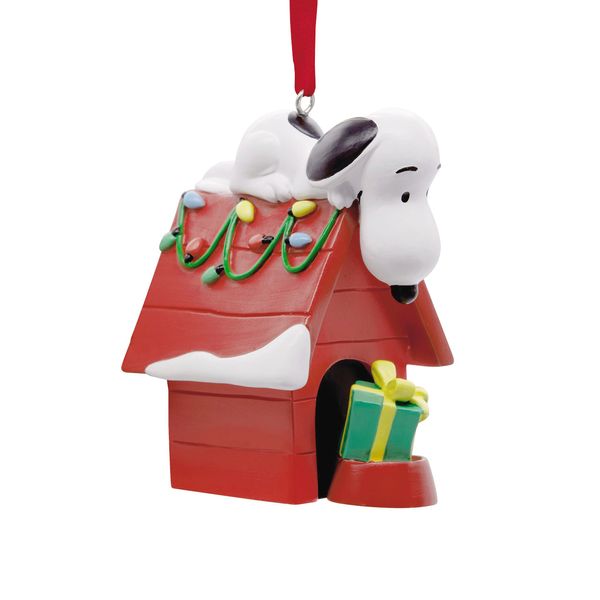 Hallmark Peanuts Snoopy on Holiday Doghouse Christmas Ornament