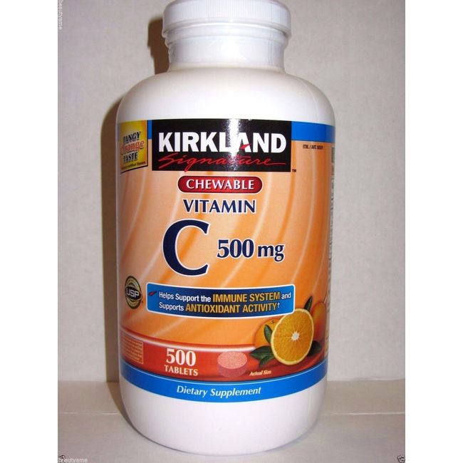 Kirkland Signature CHEWABLE VITAMIN C 500mg, 500 Tablets