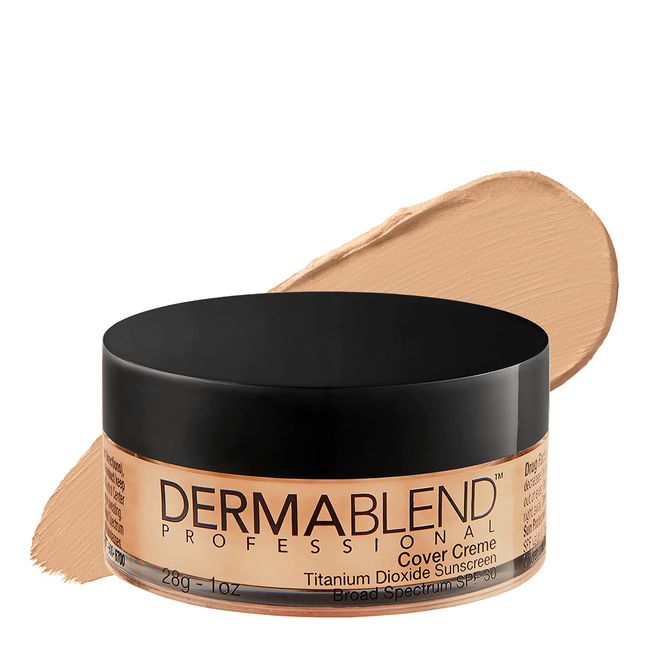 Dermablend Cover Creme High Coverage Foundation with SPF 30, 25N Natural Beige, 1 Oz.