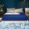 AYSW Extra Deep Fitted Sheet 16"(40 cm) King Size Bedding Brushed Microfiber Breathable (Navy Blue)